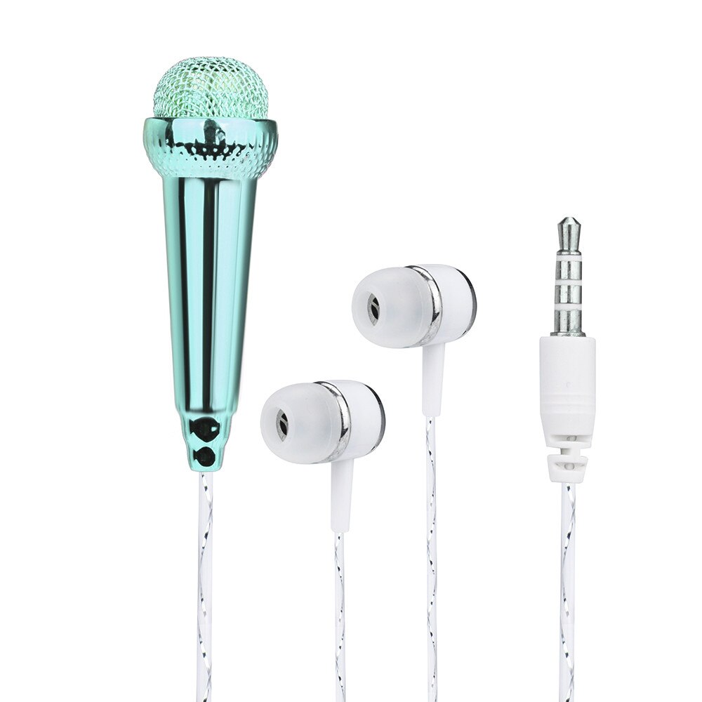 16g Unidirectional Mini Karaoke Condenser Microphone With Earphone For Phone Computer Mini PhoneMic: B