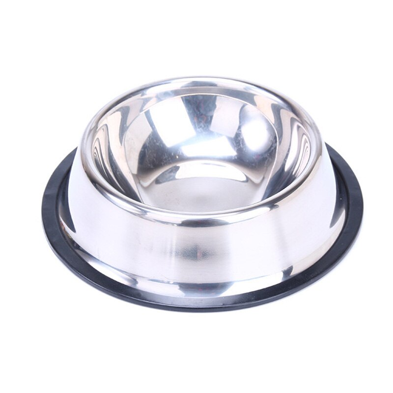 1PC Silver Color Dog Puppy Cat Pet Animal Cage Hang-on Bowl Feeding Food Water Dish Round Stainless Steel Bowl