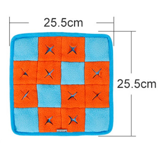 Snuffelmat voor huisdieren, hondensnuffelmat, afneembare fleece deken, stressverlichtende neuspads, kattenneuspad, puzzelspeeltje, vertragend: M 25.525.5cm
