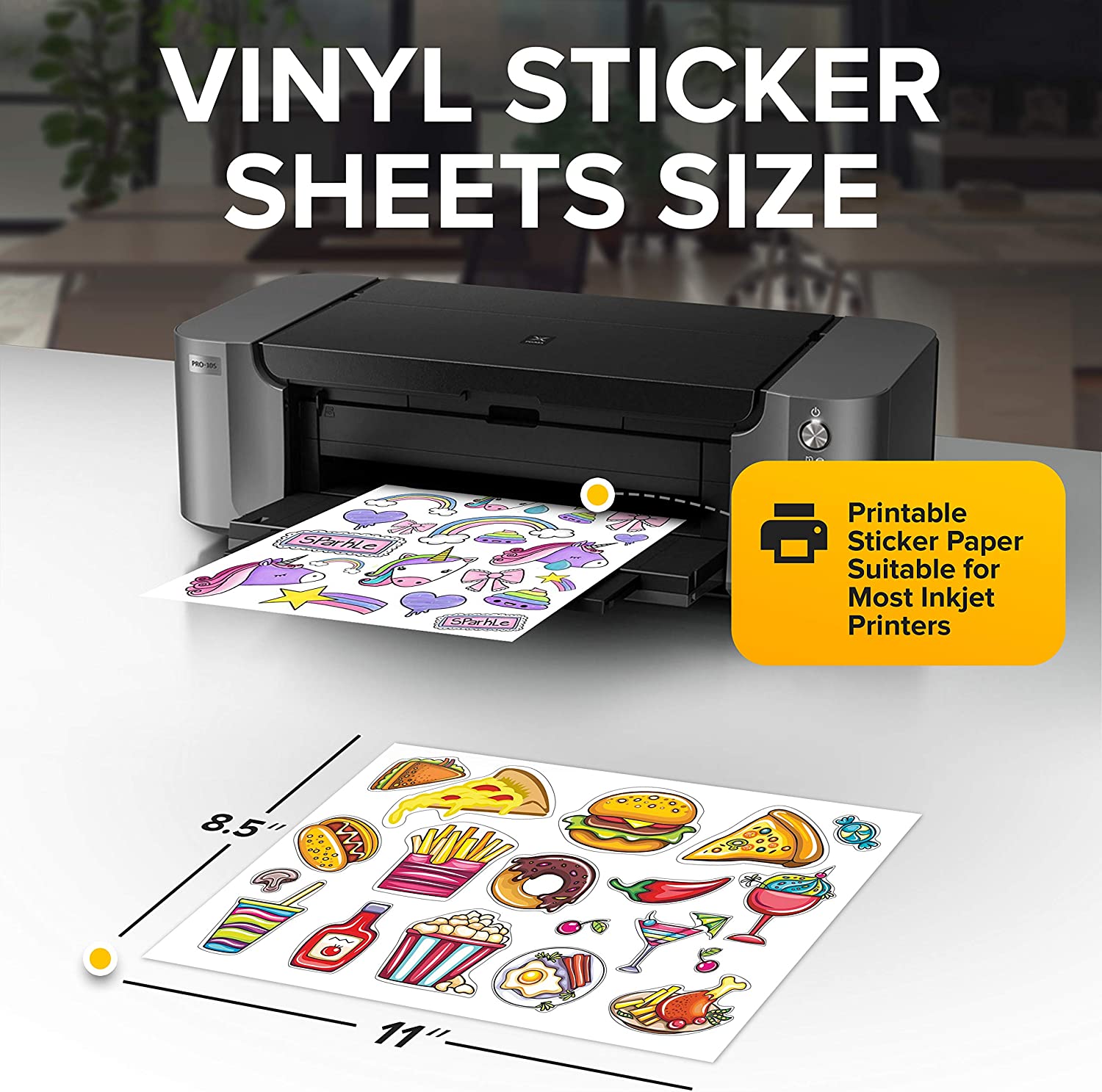 10 Vellen A4 Printable Vinyl Sticker Papier Glossy Zelfklevende Voor Inkjet Printer Diy Auto Patroon Koffer Stickers Decals