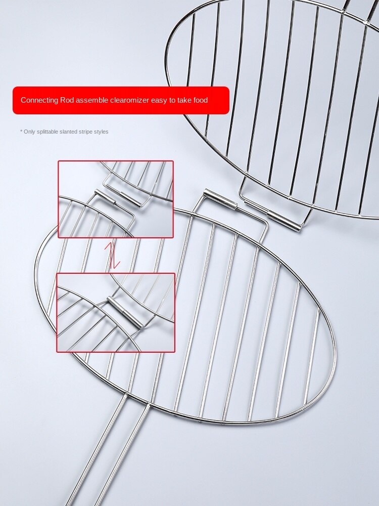 Grilled Fish Clip Stainless Steel Grilled Fish Rack Grilled Fish Mesh Clip Barbecue Wire Plywood round Barbecue Tools Commercial