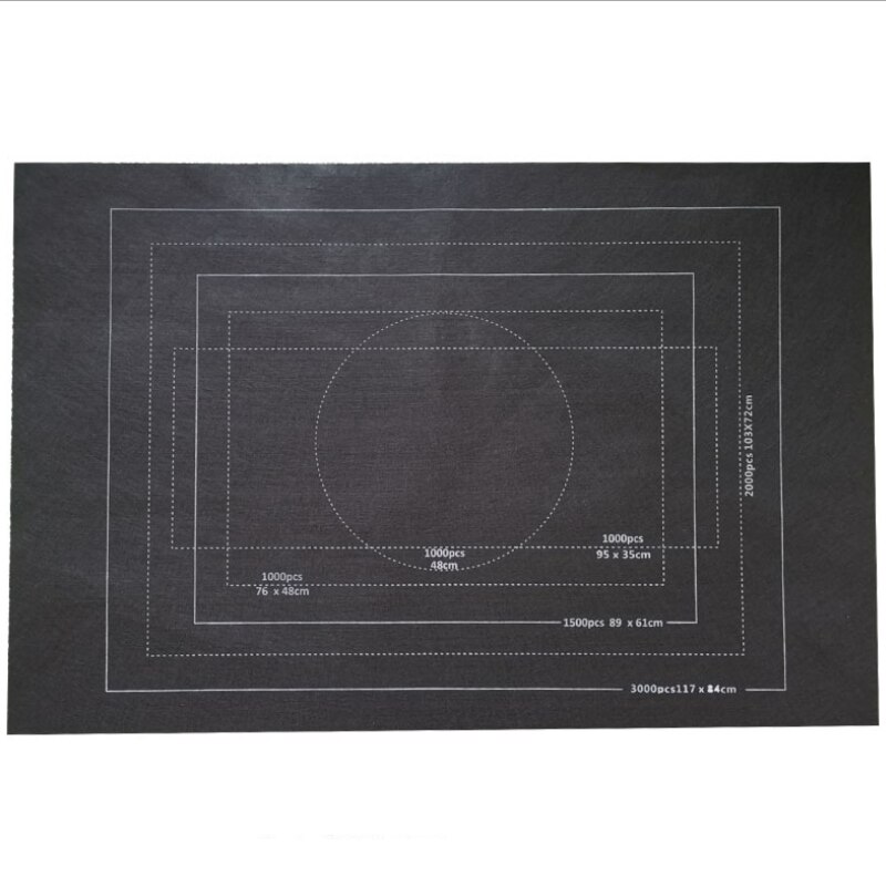 Almohadilla de rompecabezas, rollo de fieltro, manta para hasta 1500 piezas, accesorios de rompecabezas, almohadilla de rompecabezas portátil de viaje, 1 ud.: Black
