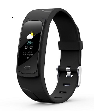 Smawatch B3C Smart Band Fitness Tracker Hartslag Bluetooth Smart Polsbandjes Sport Smart Armband: Black