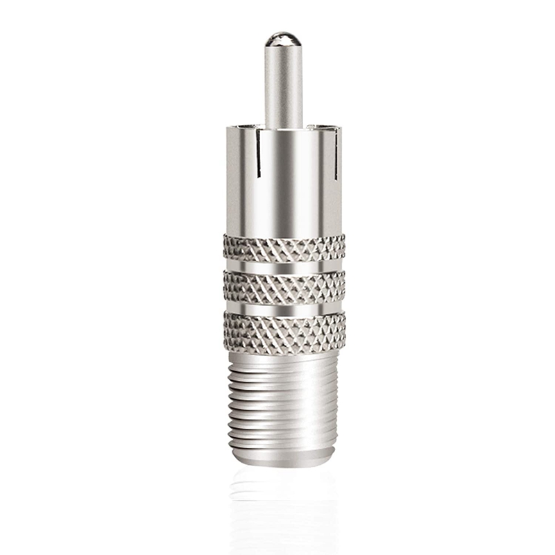 10 PCS/Set F Type Female To RCA Male Coaxial Cable Adapter, Straight Coupler Adapter Connector For Video Audio