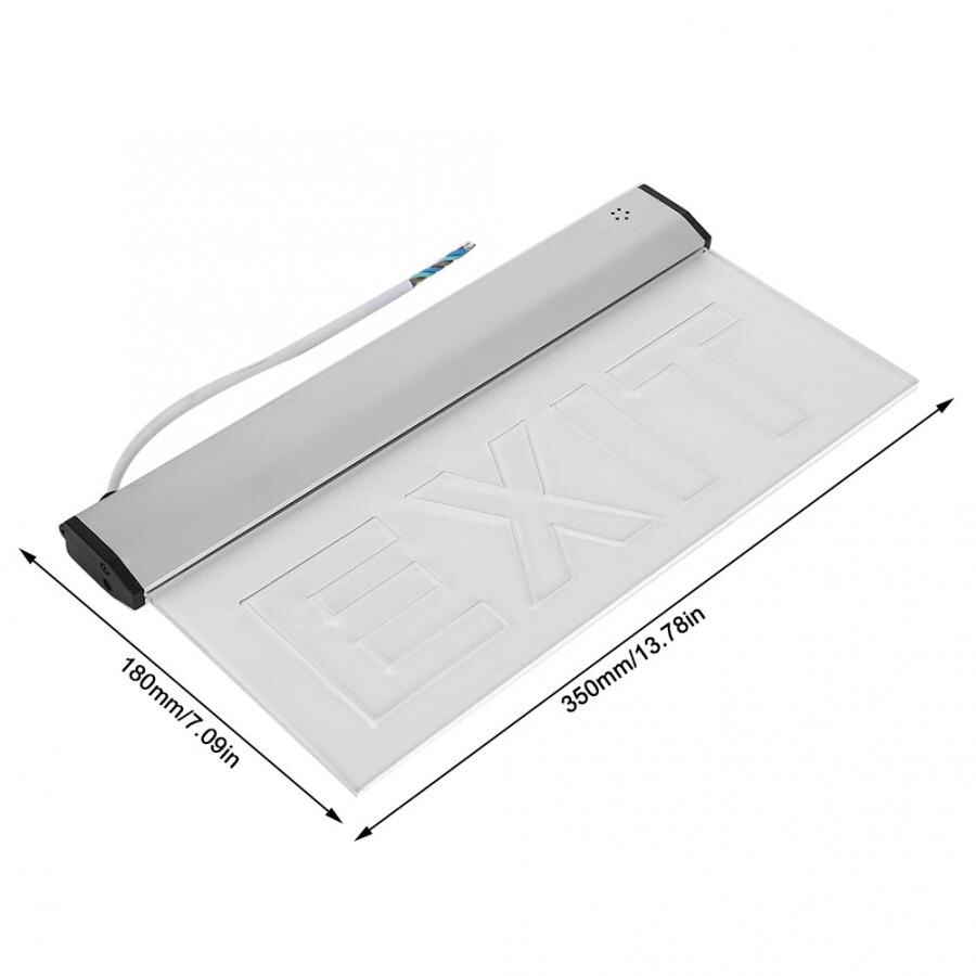 Exit Emergency Sign AC220V 3W LED PMMA 350x180mm/13.78x7.09in Emergency Exit Safety Indicator Light LED Emergency Lamp