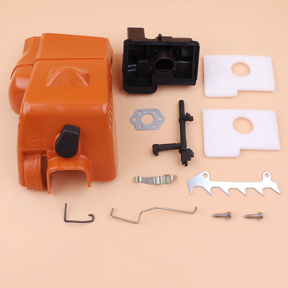 Toppdeksel luftfilter støtfanger piggakselsett passer til stihl  ms180 ms170 018 017 ms 180 reservedeler bensin motorsag motorsag