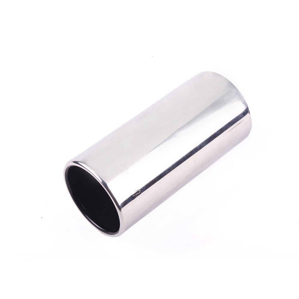 RASTP-80mm Stainless Steel Exhaust Round Muffler Tip Trim Modified Car Rear Tail Throat Liner RS-CR1012