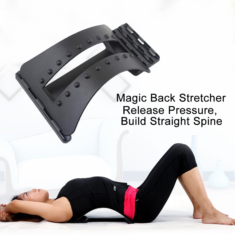 Multi-Level Back Stretching Device Back Massager Lumbar Support Stretcher Spinal Pain Relieve Back Pain Muscle Pain Relief