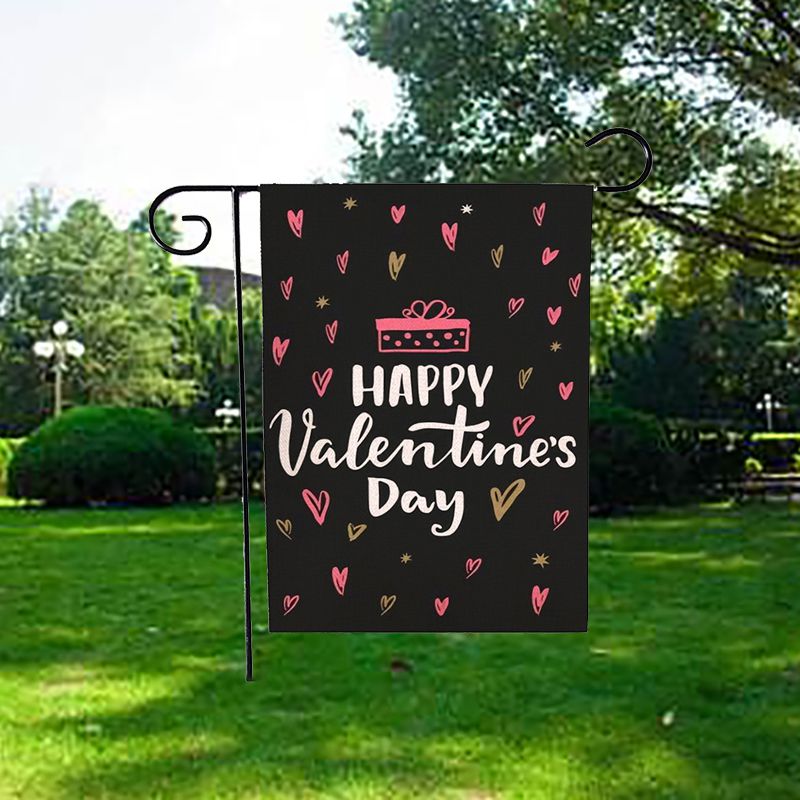 Hjem havehjerter 12.5 x 18 tommer dekorativ kærlighed valentinsdag velkommen haven flag bryllupsfest hængende dekorationer 2