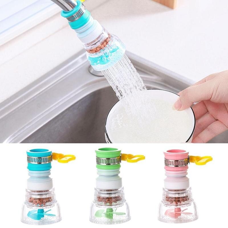 Faucet Booster Filter 360 Degree Adjustable Kitchen Faucet Booster Filter Tap Extender Splash-proof Water Filter Kitchen Tools