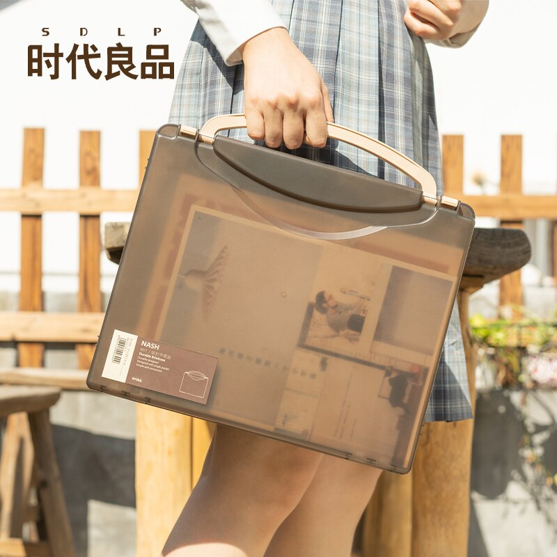 Transparent Briefcase Minimalist Hand bags laptop bags for women File folder handbags women bags Document bag