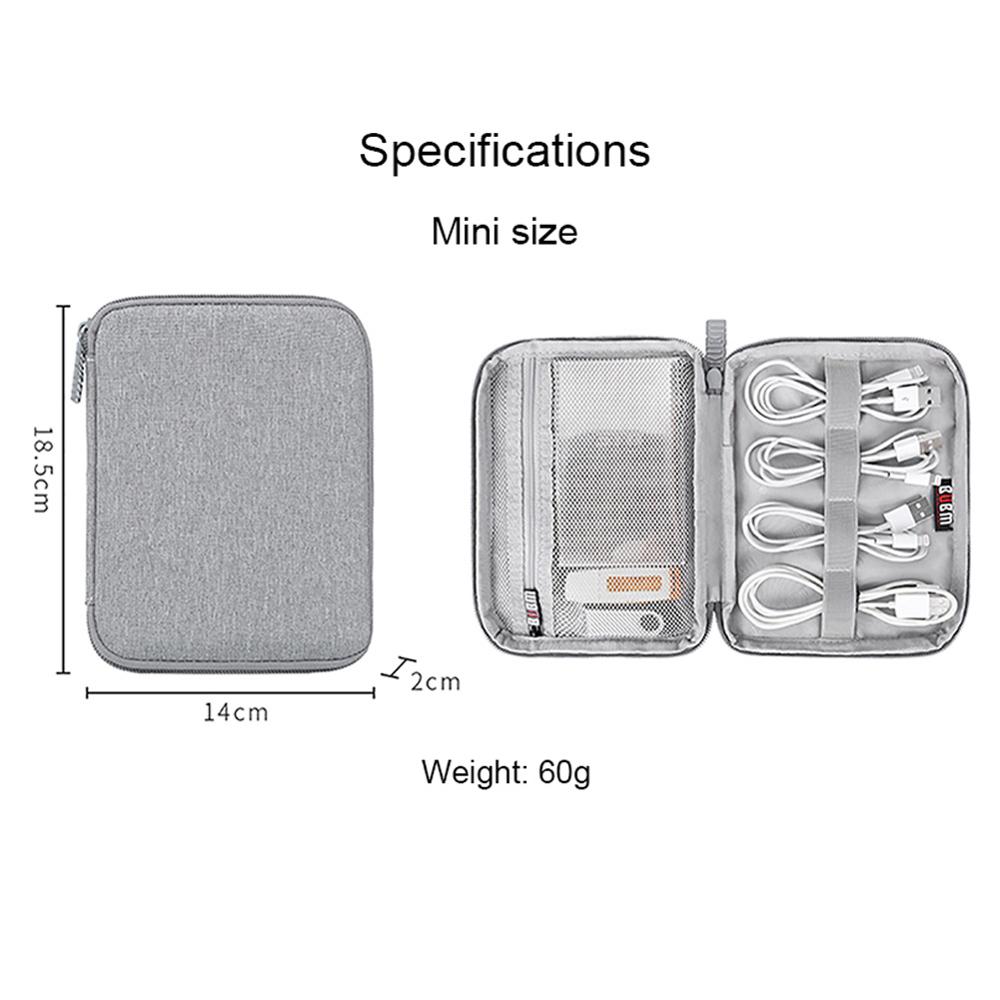 Mallette de rangement numérique grande capacité sac de transport de voyage pour clés USB cartes SD disque dur écouteurs câbles sac de rangement: Mini Size