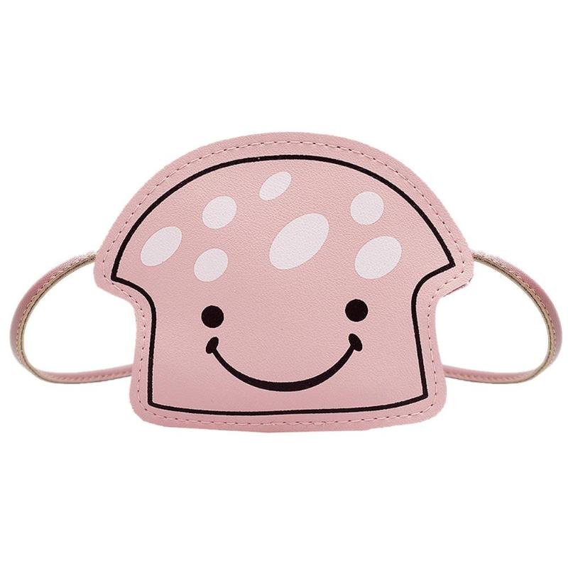 Children Girls Casual Small Mushroom Shaped Shoulder Messenger Handbags Girls Mini PU Leather Kids Crossbody Bags