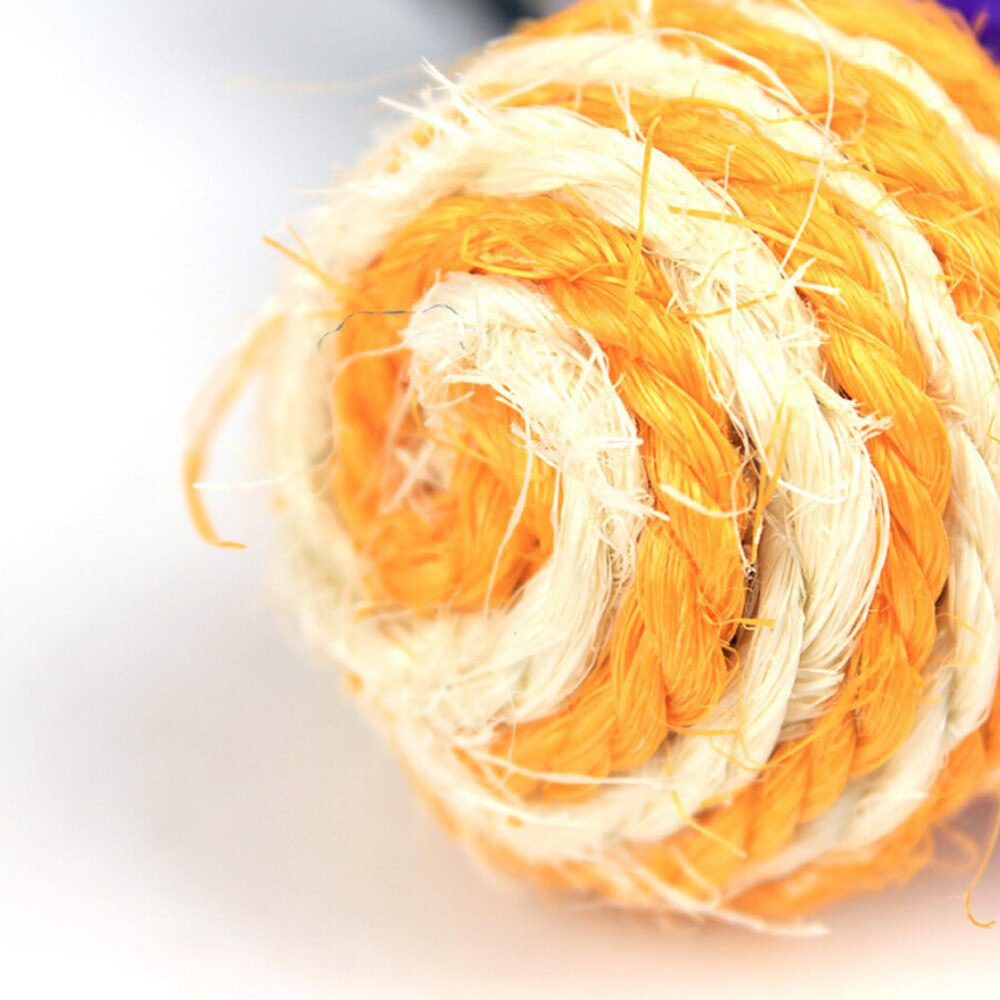 40 # Chat animal de compagnie Sisal corde armure balle Teaser jouer balle tissée mâcher hochet Scratchs Chat attraper jouets pour Chat produits pour animaux de compagnie