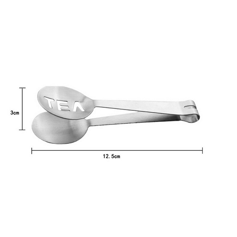 Rustfrit stål tepose tang mini klip te blad si genanvendelig tepose squeezer si holder greb metal ske.