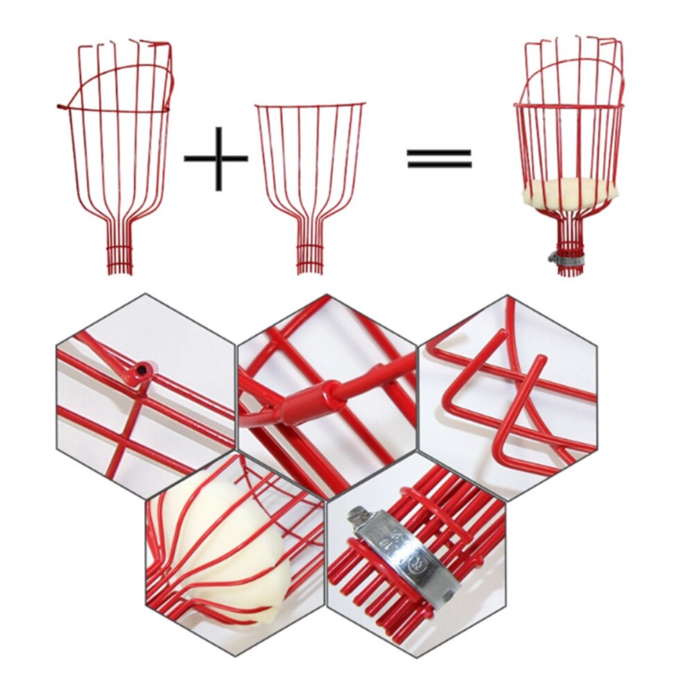 Fruit Pickers Removable Gardening Apple Pear Peach Fruits Collection Picking Head Fruit Catcher Device Greenhouse Fruit Picker