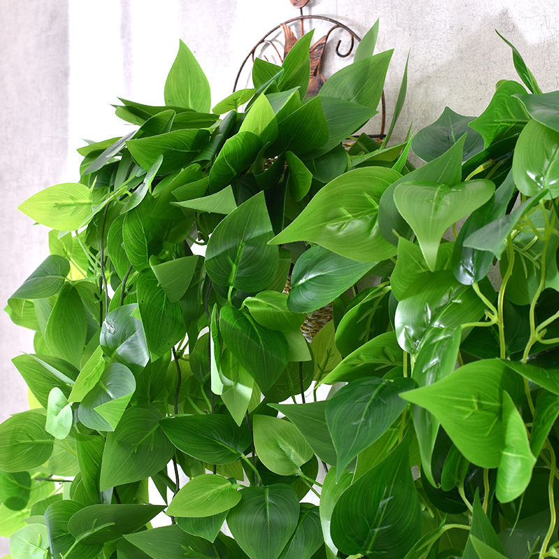 Plantas de enredaderas artificiales de 105cm, 5 tenedores, enredadera de plástico para exteriores, hiedra verde, plantas colgantes de pared, rama para el hogar, jardín, decoración de boda