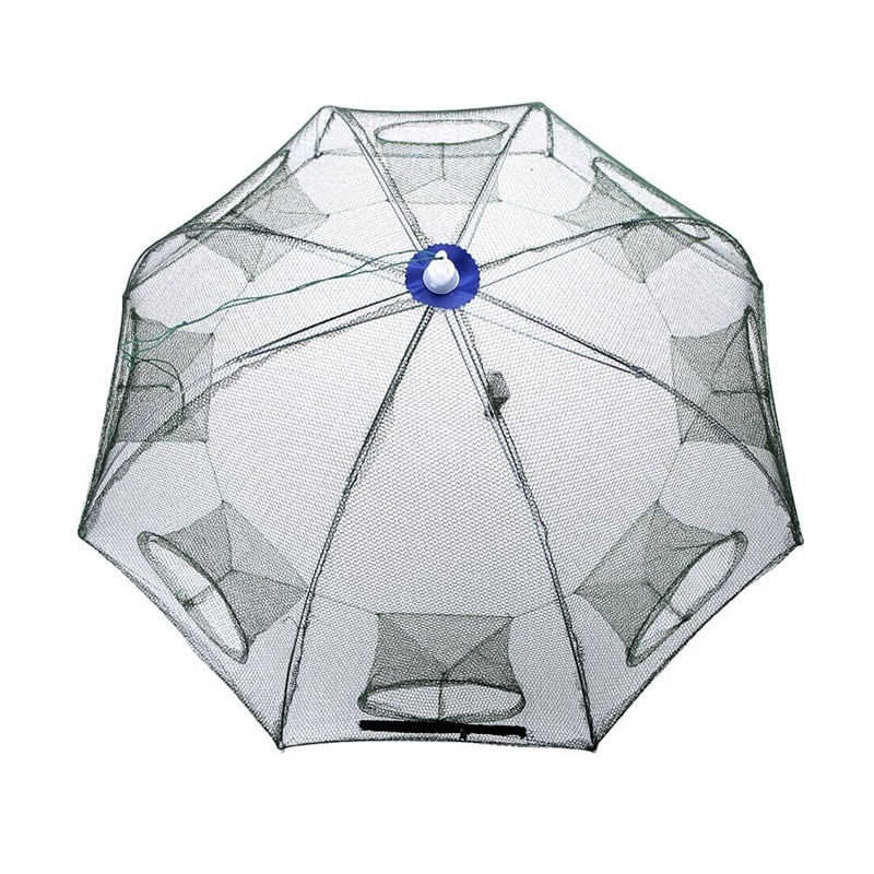 TOP8 Side 8 Holes 93 * 93cm Large Foldable Fishing Net Trap Shrimp Cage