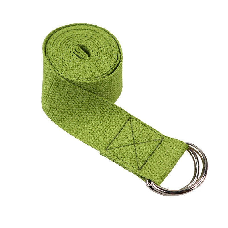 Adjustable Sport Stretch Strap D-Ring Belts Gym Waist Leg Fitness Yoga Belt: green