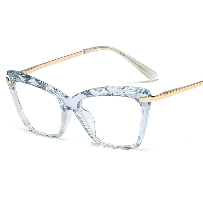 Classic Vintage Crystal Brilmontuur Vrouwen Vierkante Metalen Transparante Computer Brillen Optische Vrouwen Brillen Frames