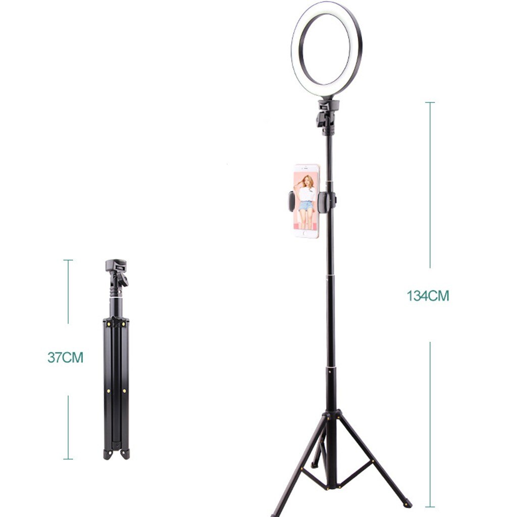 8” Selfie Ring Light With Tripod Stand & Wireless Remote LED Dimmable Lightning