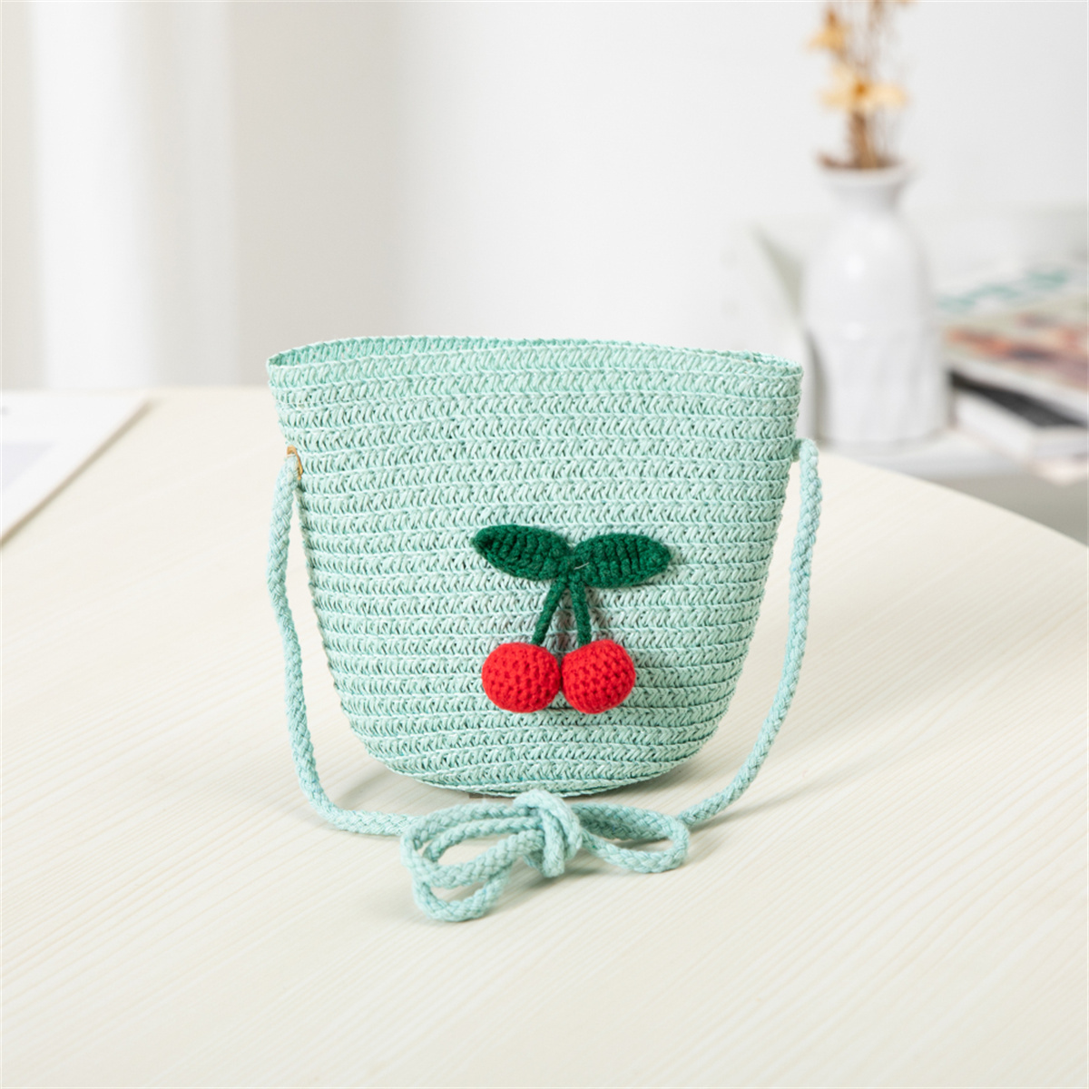 Summer Baby Flower Breathable Hat Straw Hat With Handbag Bags Kids Hat Boy Girls Sun Visor UV protection panama Hat gorras: Blue
