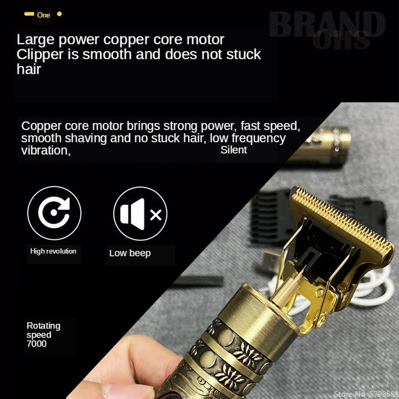 Tondeuse Drachen Jahrgang T9 Schnurlose professionelle Haarschneidemaschine Elektrische Trimmer für Männer Haarschneidemaschine Haarschneidemaschine Rasierer