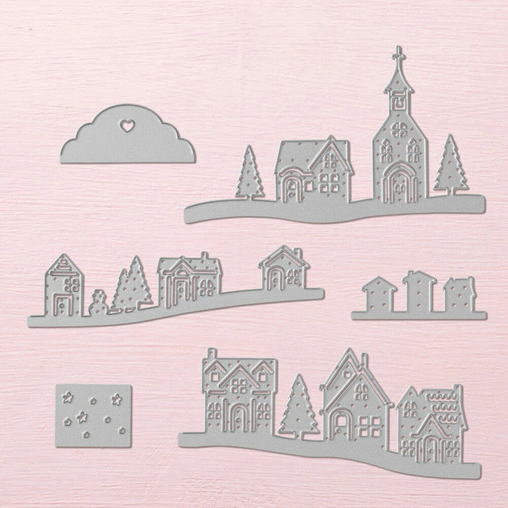 6 stks/set DIY Fotoalbum Metalen Woonplaats Stansmessen Stempel Scrapbooking Album Papieren Kaart Maken Embossing Sterft Decoratie