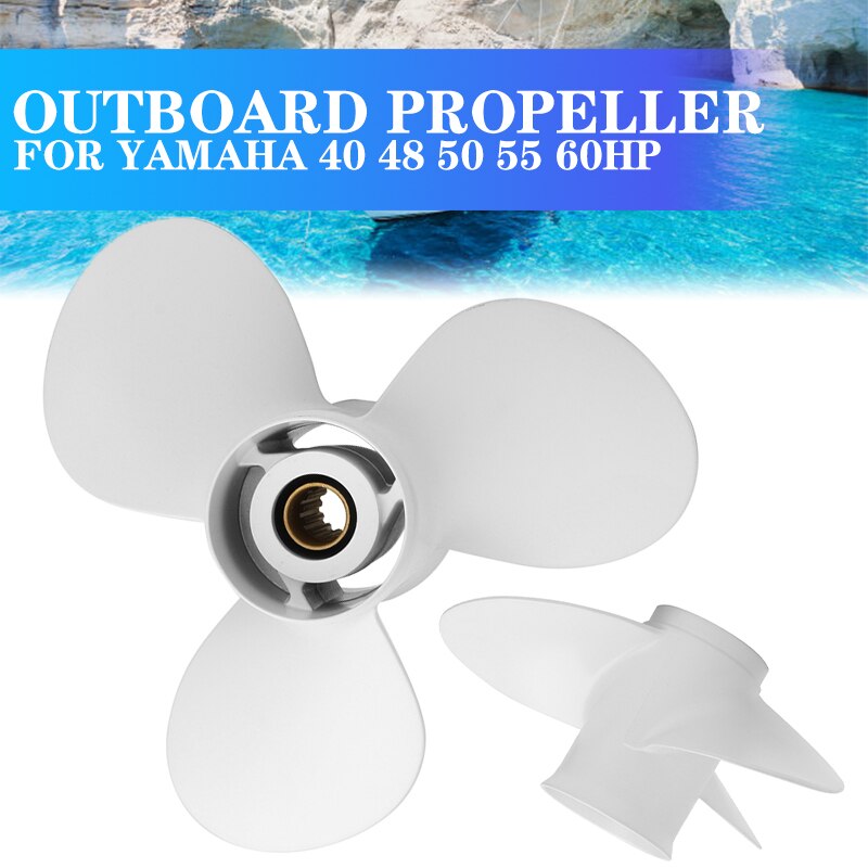 11 3/8X12 90mm Marine Propeller 3 Blades Boat Outboard Propeller For Yamaha 40 48 50 55 60HP Aluminum 13 Spline Tooths Diameter