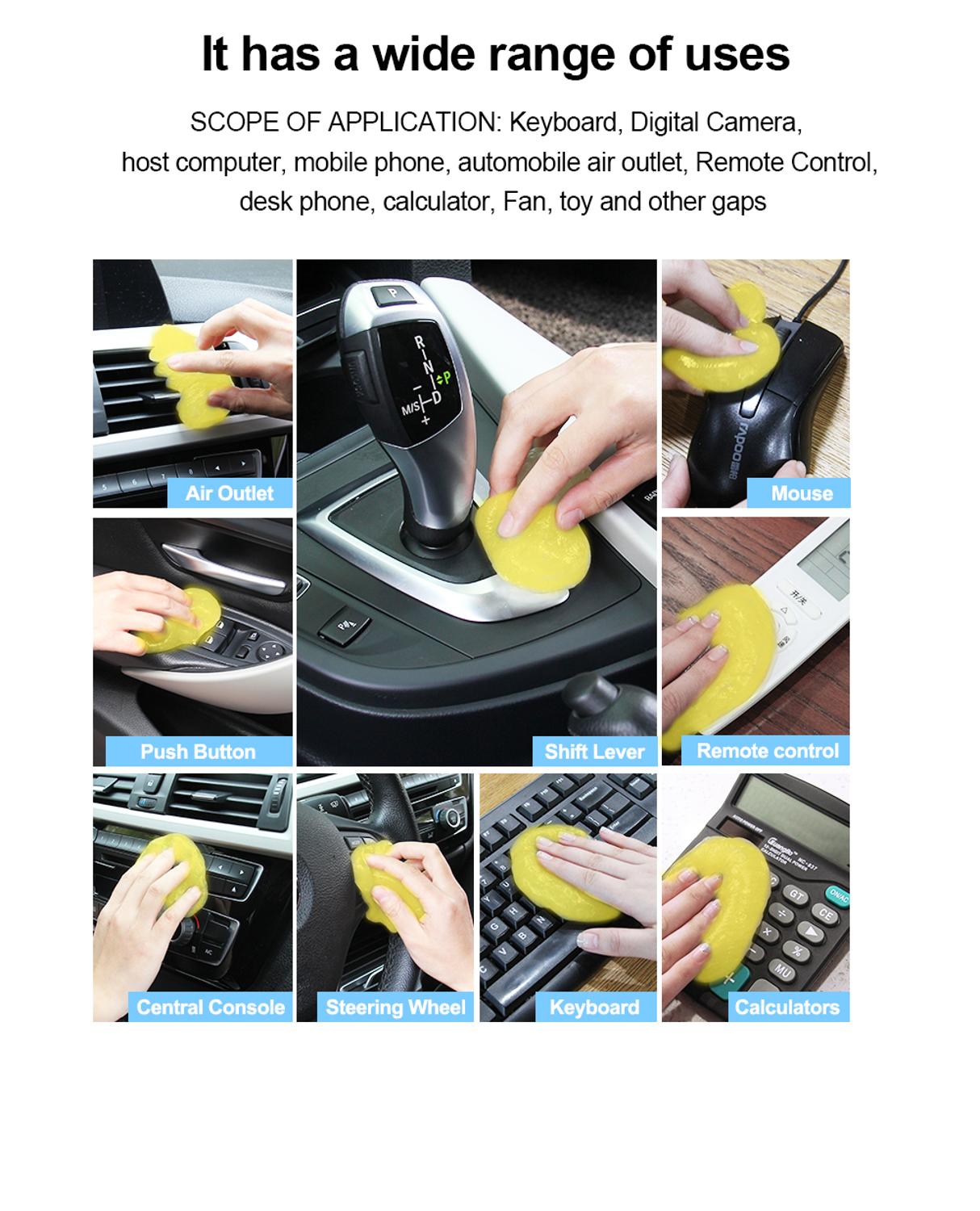 Soft Elastic Cleaning Scouring Pad Glue Magic Eraser Cyber Keyboard Super Clean Dust Stick Gel Pad Tools for Auo CAR keyboard