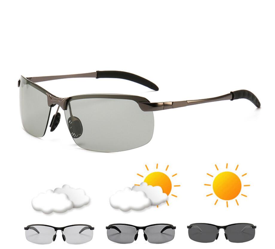 Gafas polarizadas de pesca, lentes de sol deportivas con inducción ultravioleta, cambio de color automático,