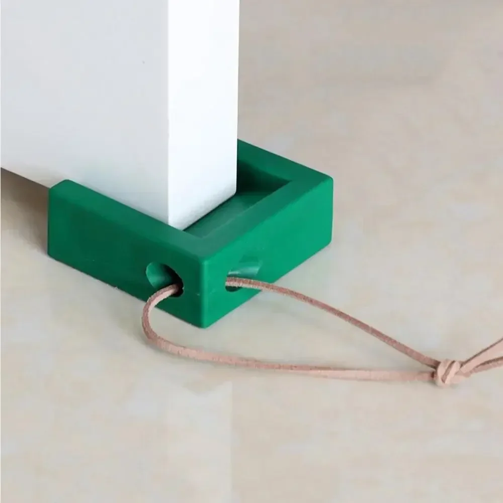 Tope de puerta de silicona , retenedor trasero de puerta de oficina en casa, soporte de suelo oculto anticolisión, protectores de pared, 1 ud.