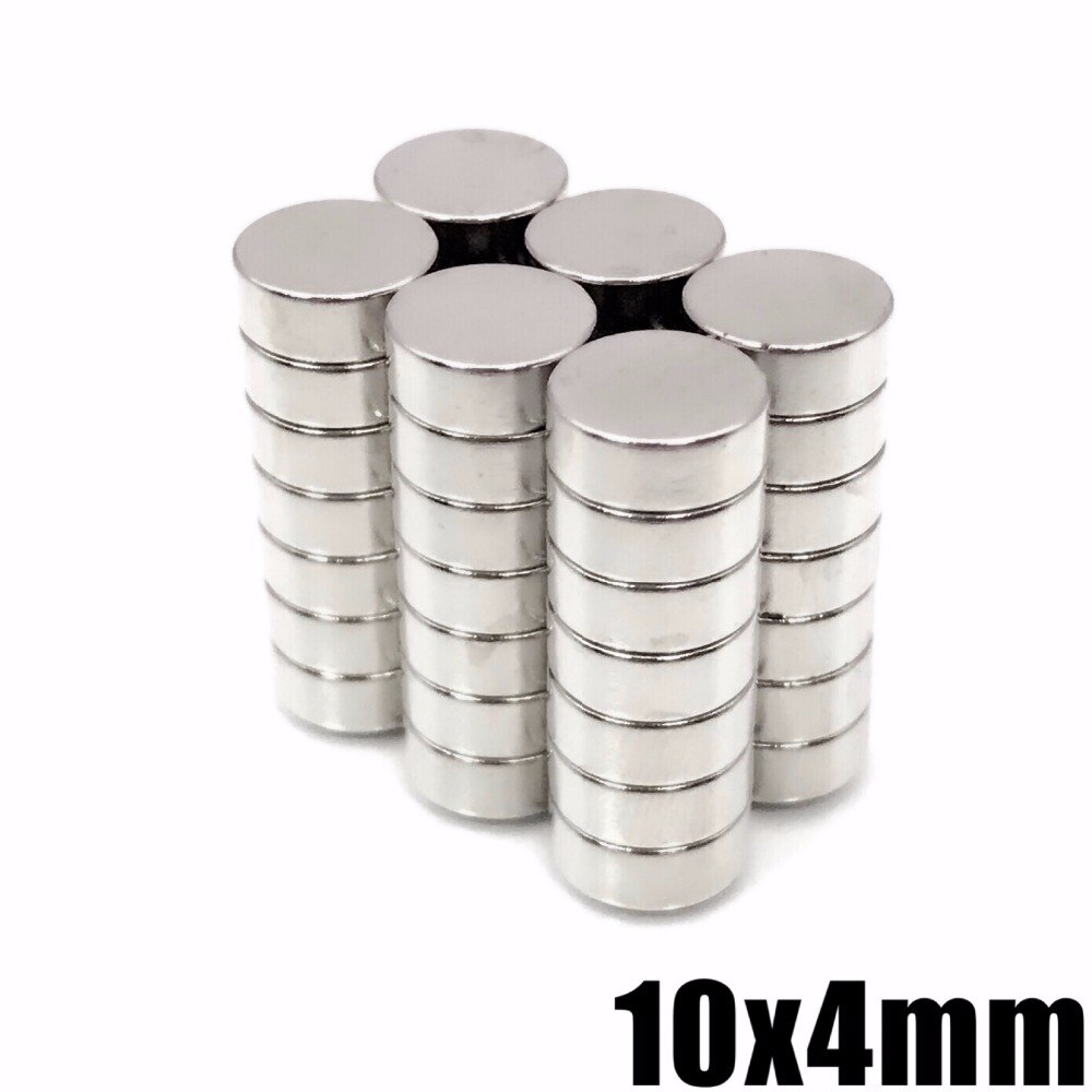 10/20/50/100Stck 10x4 Neodym Magnet 10mm x 4mm N35 NdFeB runde Super Leistungsstarke Starken dauerhaft Magnetische imanes Rabatt 10*4