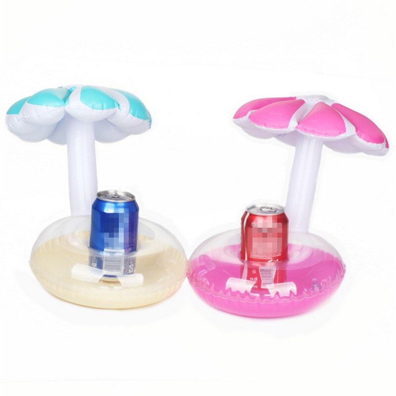 zomer strand zwembad parasol stijl drinken bekerhouder Leven boei zwemmen ring Cartoon eenhoorn cola bekerhouder zwembad speelgoed: pink umbrella 1pcs