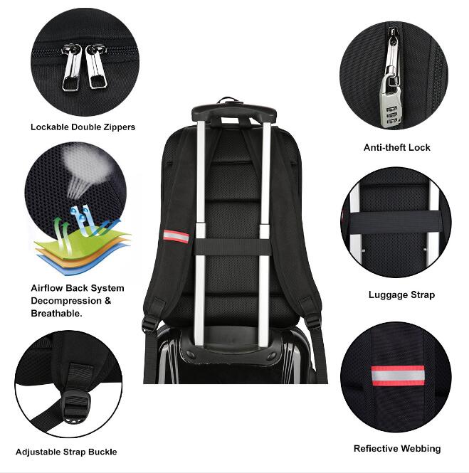 Chuwanglin anti-roubo mochila portátil sacos de negócios esportes viagem mochila durável kit computador mochila f70802