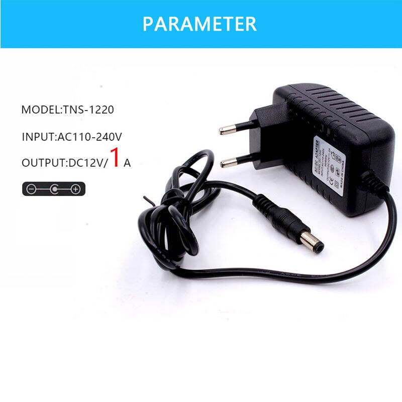 Ac/Dc 12V 2A 24W Voeding Adapter Transformator Voor 5050 3528 Led Strip Light Eu Plug