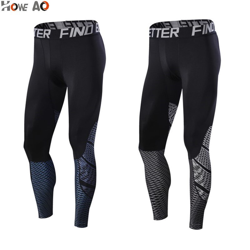 HOWE AO Men Running Tights Shorts Pants Sport Clothing Soccer Leggings Compression Fitness Football Basketball Tights