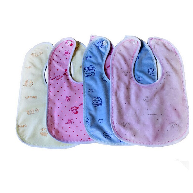 Baby Bib Crystal Velvet Waterproof Baby Care Feeding Printing Bibs Towel Multi Color Random Color
