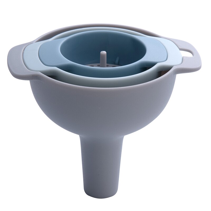 4 IN 1 Multi-function Funnel Set Filter Oil Can Household Oil Hopper Sub-packaging Plastic Funnel Kitchen Tools