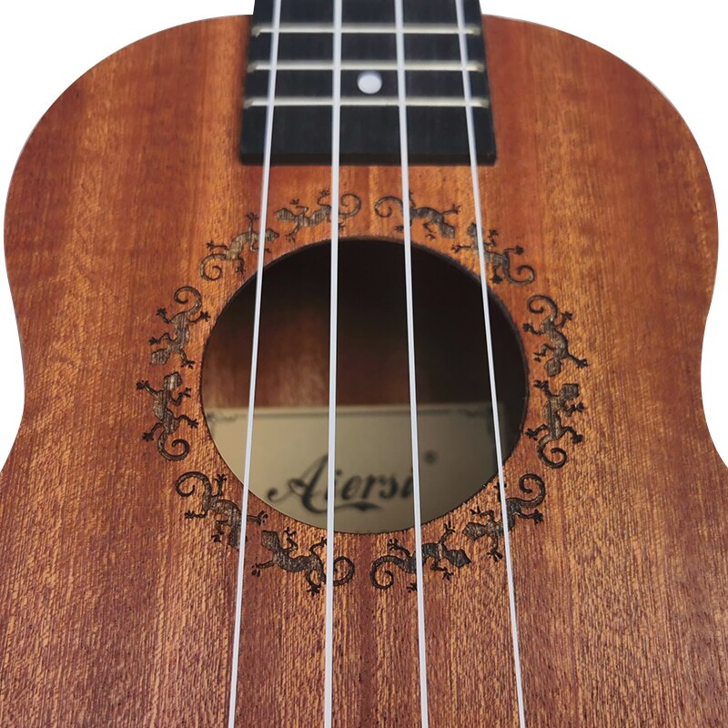 21 Inch Akoestische Ukelele 4 String Hawaii Reizen Gitaar Sopraan Gecko Dolfijn Ananas Ukulele Voor Kinderen En Muziek Beginner