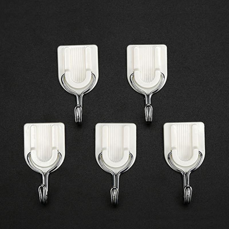 20pc Self Adhesive Wall Hooks Family Robe Hanging Hook Hat Bag Robe Hats Bag Key Wall Hanger Seamless Multi-Purpose Hook