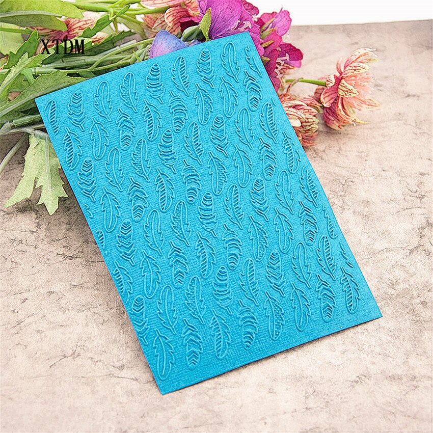 plastic feather template village craft card making paper card album wedding decoration clip Embossing folders
