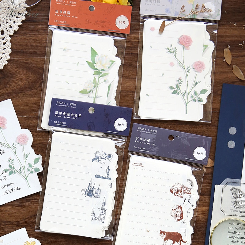 30 Pcs Reizen Letters Materiaal Papier Nota Diy Retro Junk Journal Planner Ambachtelijke Papier Scrapbooking Decoratieve Craft Album