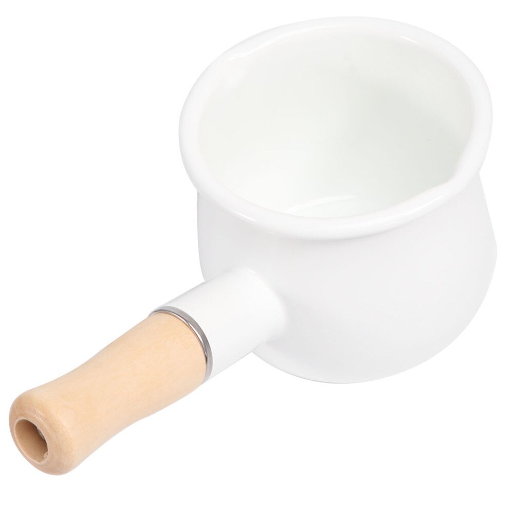 1Pc Duurzaam Kleine Melk Pot Emaille Melk Pan Boter Koffie Warmer Mini Steelpan Voor Thuis (Willekeurige Kleur): Default Title