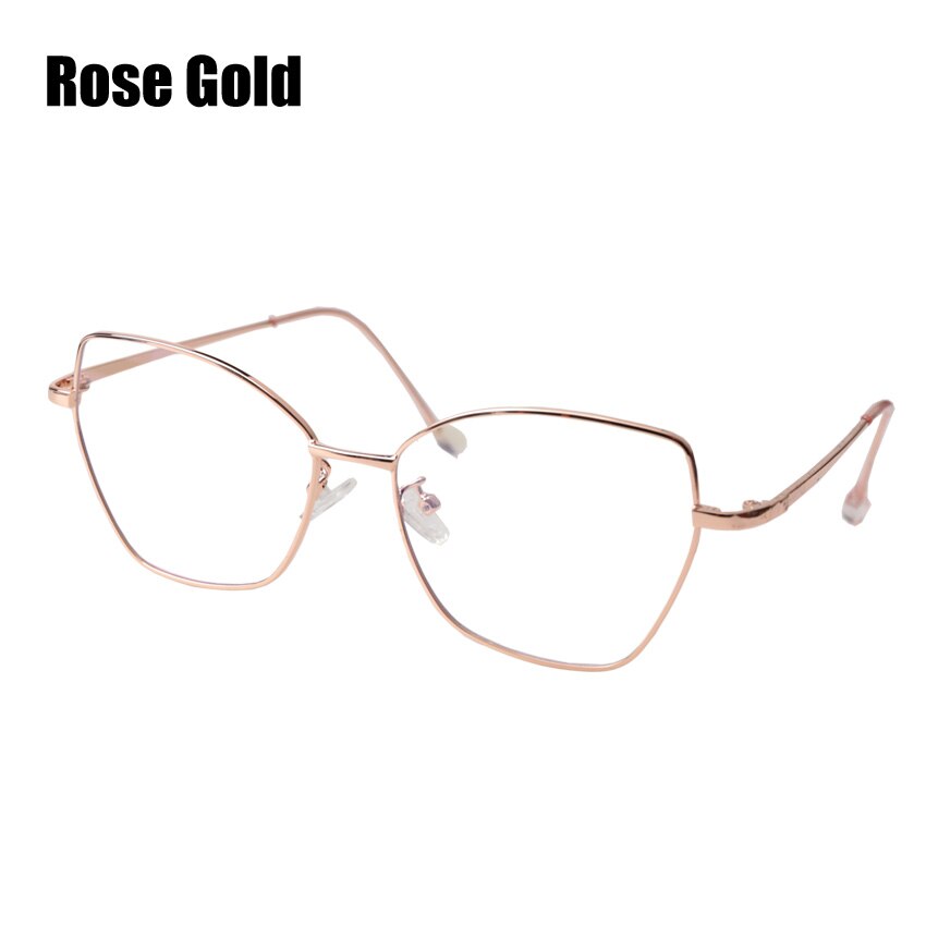 Soolala vlinderbril voor bijziendheid, groot montuur, damesbril met optisch montuur, verpakking van  -0.5 -0.75 -1.0 -1.25 to -4.0: Roségoud