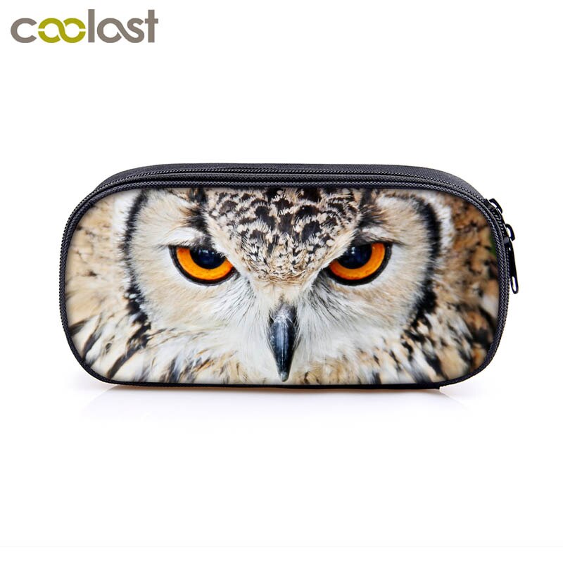 Nuit oiseau hibou imprimer étuis à cosmétiques porte-crayons femmes sac de maquillage filles papeterie sac école étui boîte à crayons fournitures scolaires: qbbxmty12