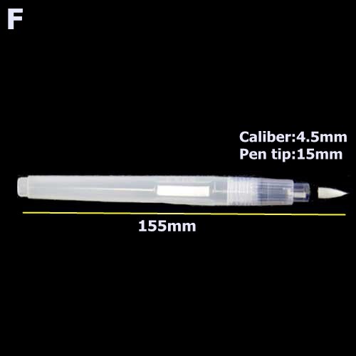 Water Brush Ink Pen for Watercolor brush pen Calligraphy Painting Illustration Pen Stationery Refillable Drawing Art Supplies: F