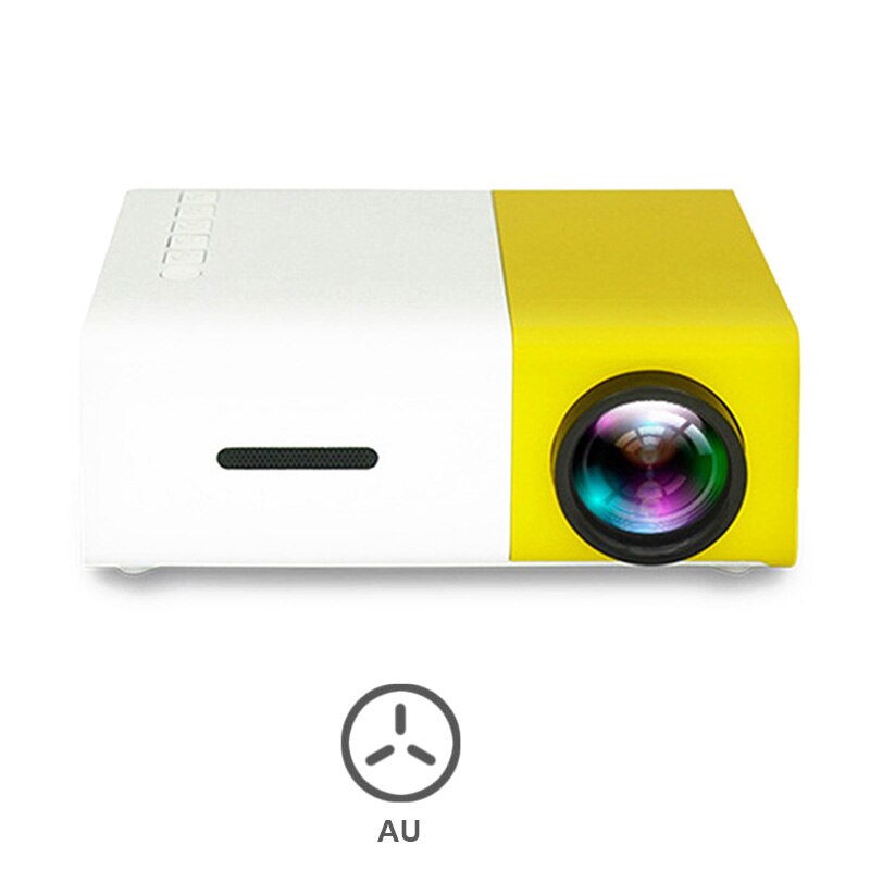 Proyector Mini proyector portátil Teatro Home Office HD 1080P amarillo PUO88: Yellow AU