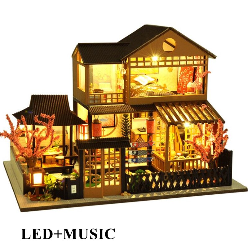 Chinese Style Diy Doll House Kit Handmade Miniature Furniture LED Lights Home Wedding Birthday Christmas: 7