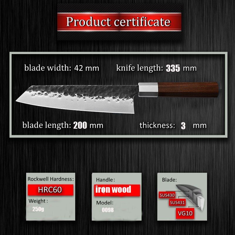 Damaskus stål damascus kockkniv 8 tum damaskus kökskniv stelnat trä hd